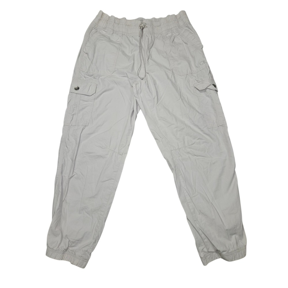 Calvin Klein Performance Cargo Jogger Pants Stone Gray Sz L